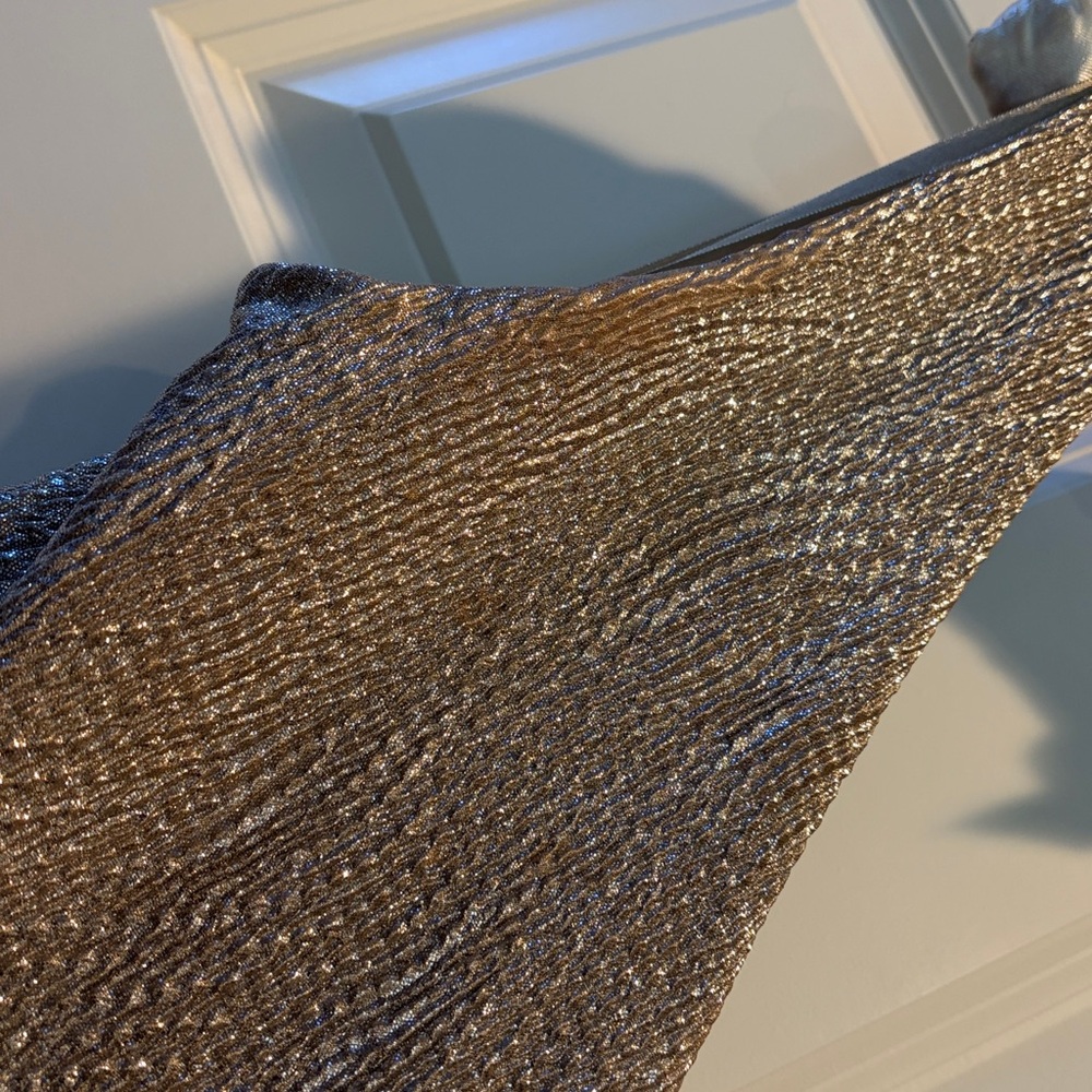 Lauren Ralph Lauren Evening Elegant Silver/Taupe Evening Gown 8 - Picture 6 of 10